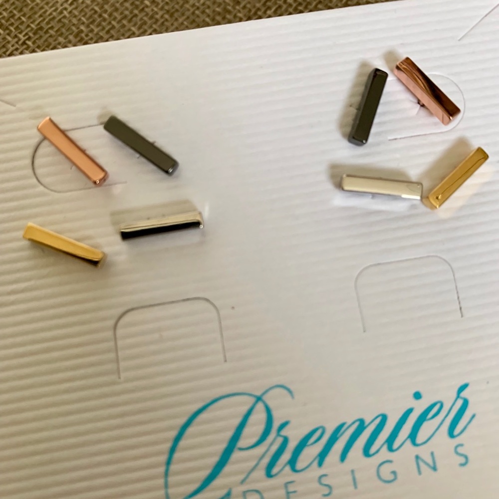 Premier Designs Dash Stud Earrings 4 pair